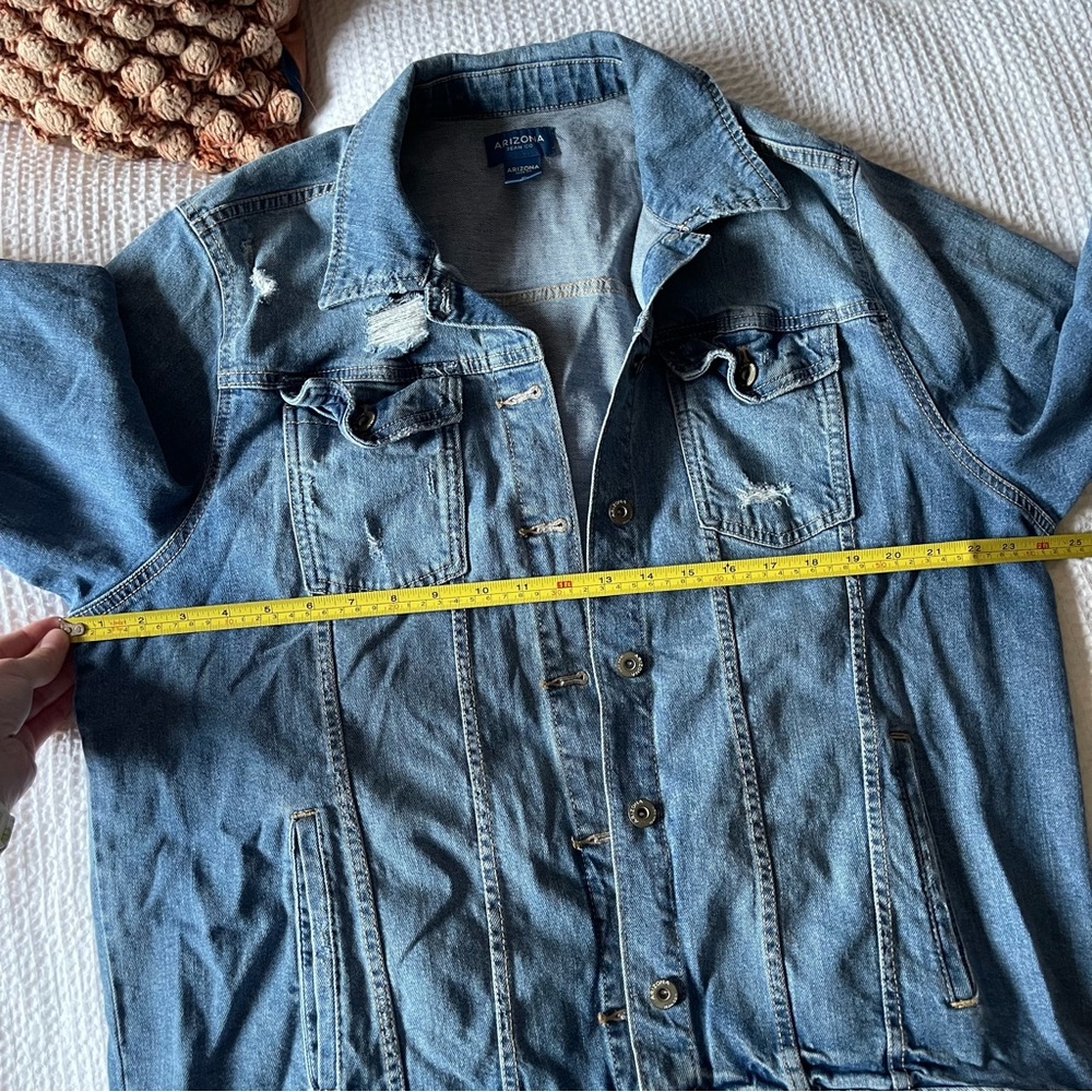 Distressed Patchwork Denim Jacket - image 6